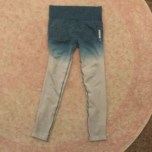 Gymshark Ombré Leggings Light Blue to Dark Blue